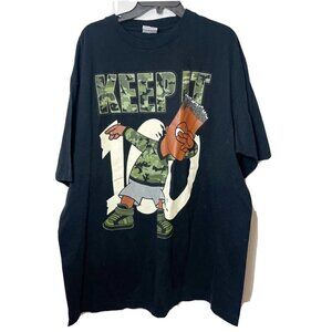 Phat Doc Mens Black Bart Simpson Keep It 100 Graphic Shirt 3XL Streetwear